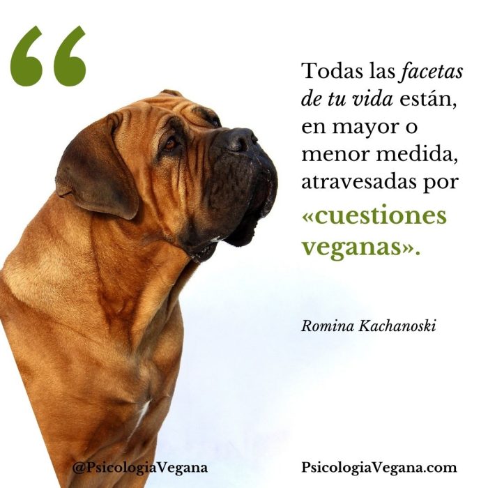 Todas las facetas de tu vida están, en mayor o menor medida, atravesadas por cuestiones veganas. Romina Kachanoski, Psicología Vegana